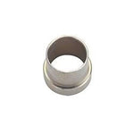 Fragola steel tube sleeve bushing with a flared lip, centered on a white background in top-down perspective.