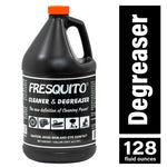 Black Fresquito cleaner & degreaser gallon with orange cap and vertical 'Degreaser' callout