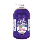 Clear plastic jug of purple Fresquito multi-use cleaner with lavender label and handle