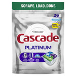 Front-facing silver bag of Cascade Platinum ActionPacs showing brand logo and product graphics