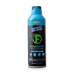 Blue-and-black Funkaway Automotive aerosol can photographed upright on a white background, front label visible.