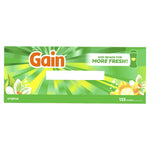 Long horizontal graphic of Gain branding with floral accents and 'add beads' callout