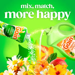 Two products pouring fragrance beads and liquid over flowers with headline 'mix, match, more happy'