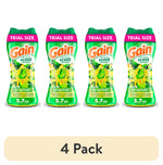 Four trial-size Gain in-wash scent booster Original bottles arranged in a row with a '4 Pack' label beneath.
