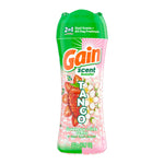 Isolated Gain Tango in-wash scent booster bottle on white background showing Strawberry + Shea label and product details