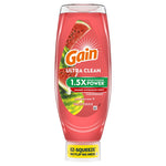 Front-facing Gain Ultra Clean summer watermelon dish soap bottle with EZ-Squeeze cap on white background