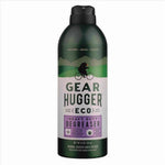 Green Gear Hugger Eco heavy duty degreaser aerosol can with label showing bear on bicycle and purple product panel.