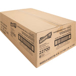Angled view of a Genuine Joe labeled carton for hardwound roll towels showing branding and product code