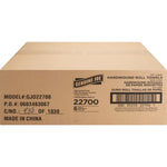 Front-facing Genuine Joe cardboard carton for hardwound roll towels showing product code, barcode, and branding