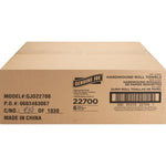 Wide top view of a Genuine Joe corrugated carton for hardwound roll towels with taped seam