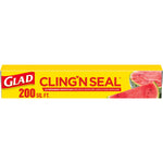 Yellow Glad Cling'N Seal box showing 200 sq. ft. label with watermelon image on the right