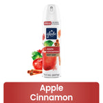 Glade Apple Cinnamon soft mist aerosol can with apple and cinnamon illustration and 7.3 oz label