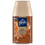 Glade Cozy Gingerbread automatic spray refill can with gingerbread cookie and spice artwork on label