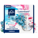 Glade CustomScent Frosted Eucalyptus & Waterlily refill blister pack with product bottle art