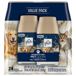 Glade Pet Fresh value pack showing two automatic spray refills with dog and cat imagery on the packaging