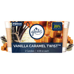 Glade Vanilla Caramel Twist twin-pack packaging with logo, caramel and vanilla imagery and product name banding