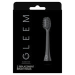 Black Gleem retail card showing a single black replacement brush head illustration and product name
