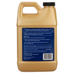 Rear label of a Granite Gold refill jug showing directions, safety information, and a barcode on a white background