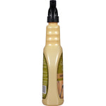 Side view of a Granite Gold shower cleaner bottle showing the contoured beige bottle and black spray top