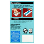 Back-of-package directions and caution panel for Great Value dry sweeping refills with usage icons and text