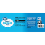 Great Value product back panel with branding, barcode, guarantee badge, and usage/caution text on blue background.