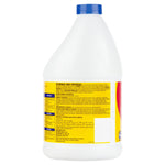 Rear view of a Great Value bleach jug showing storage, disposal and precautionary label text on the back