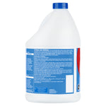 Rear view of Great Value bleach bottle showing storage, disposal and precautionary text on label