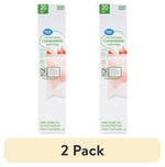 Two vertical Great Value compostable gallon bag boxes side-by-side with packaging artwork and green branding
