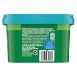 Back label of Great Value dishwasher pacs tub showing ingredients, caution text, barcode and certification logos