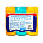 Rear view of Great Value disinfecting wipes multipack showing directions, icons and barcode on a white label