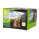 Three-quarter view of Great Value dry sweeping refills box showing product name, pet photos and refill image