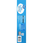 Great Value Gallon Freezer Slider Bags back panel showing product information, barcode and certification icons on blue packaging.