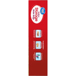 Tall narrow side panel of Great Value gallon slider storage bag box showing product name and usage icons