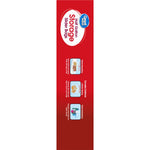 Long narrow side panel of Great Value half gallon slider storage bags box showing product name and usage icons