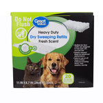 Great Value Heavy Duty Dry Sweeping Refills box front with dog and cat imagery