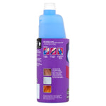 Rear view of Great Value lavender spray mop refill bottle showing usage icons and floor sample thumbnails on the label.
