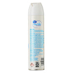 Rear view of Great Value Linen Fresh aerosol can showing directions, warnings and barcode on a white background