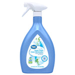 Blue Great Value Linen Fresh fabric refresher spray bottle with white trigger and front product label