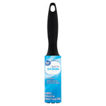 Single Great Value travel-size lint roller with black handle and blue label on a white background.