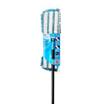 Packaged Great Value microfiber flip mop shown vertically on white background with product label and mop head visible