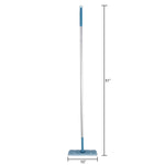 Full-length product shot of Great Value mop with measurements showing a 51" handle and 10" wide blue mop head