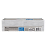 Rear view of Great Value napkins box showing caution text, barcode and quality guarantee panel