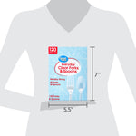 Silhouette size diagram showing Great Value clear forks & spoons box with 7" height and 5.5" width measurements