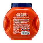 Rear view of the orange Great Value Premium Clean tub showing safety warnings, ingredient text and barcode