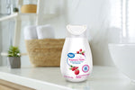 Great Value Raspberry Fields adjustable solid gel cone air freshener placed on a bathroom counter in a lifestyle scene