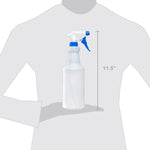 Spray bottle shown against a gray silhouette with a vertical measurement indicating a height of 11.5 inches.