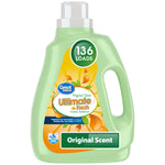 Green Great Value Ultimate Fresh fabric softener bottle with front label and 136 loads badge