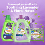 Graphic promo showing three Great Value Ultimate Fresh products on a purple background with lavender visuals