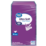 great value ultra soft facial tissues 4-pack bundle with 480 total tissues in purple packaging