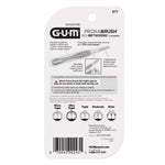 Back of GUM Proxabrush Go-Betweens blister card with usage instructions, diagram and barcode